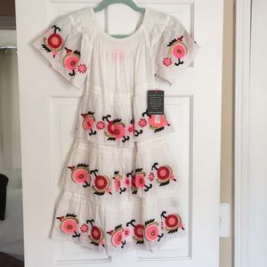NWT embroidered knee length dress